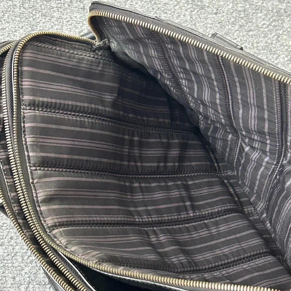 Tumi Dover Slim Leather Briefcase 68516D Black Laptop Bag Business Work‎